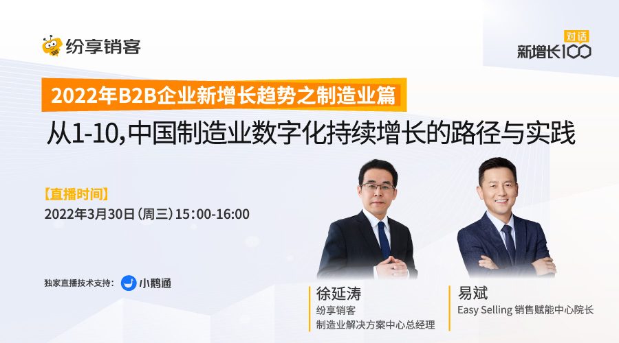 2022年B2B企业新增长趋势之制造业篇：从1-10，中国制造业数字化持续增长的路径与实践