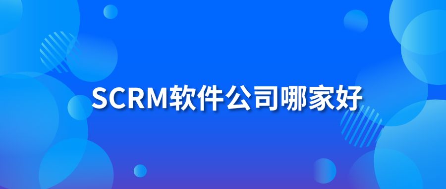 SCRM软件公司哪家好