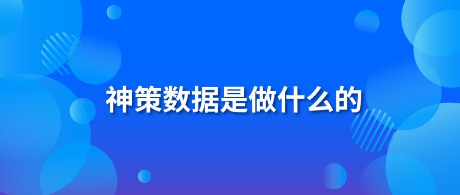 神策数据是做什么的