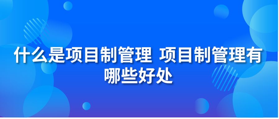 什么是项目制管理 项目制管理有哪些好处