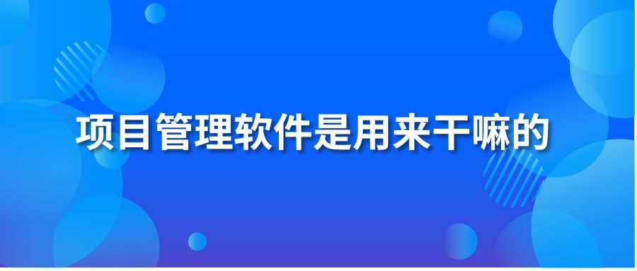 项目管理软件是用来干嘛的