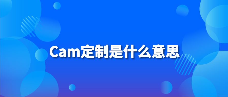 Cam定制是什么意思