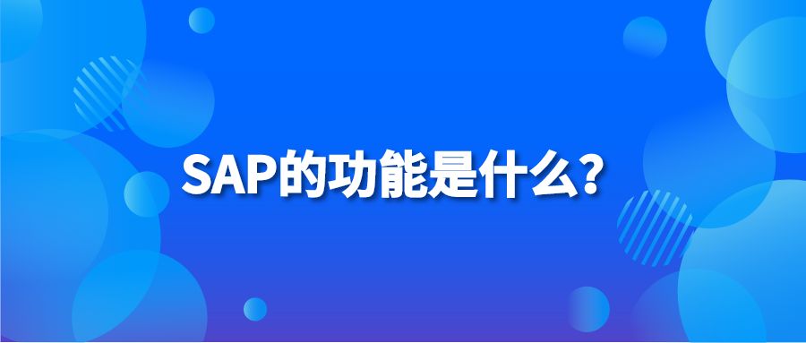 SAP的功能是什么？