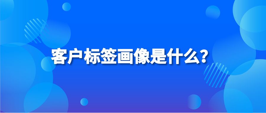 客户标签画像是什么？