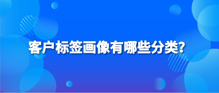 客户标签画像有哪些分类？