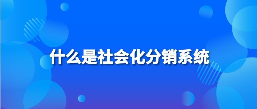 什么是社会化分销系统