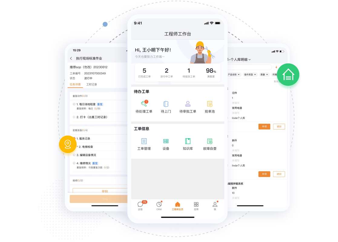 移动端现场服务流程图