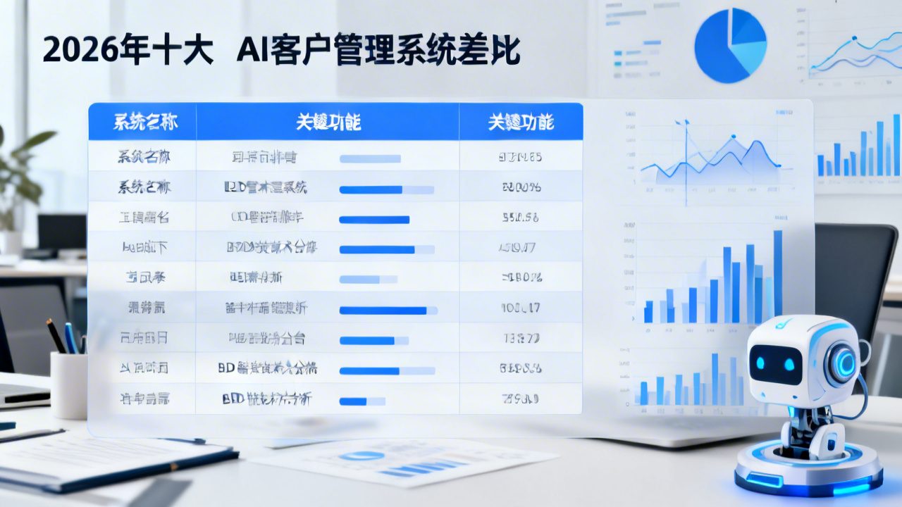 2026年十大AI客户管理系统功能对比表