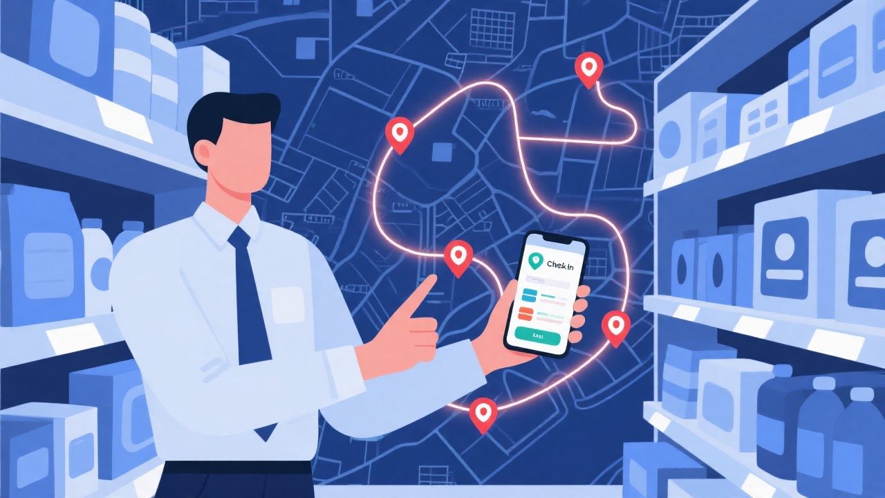 如何通过外勤打卡数据优化快消品铺货路线