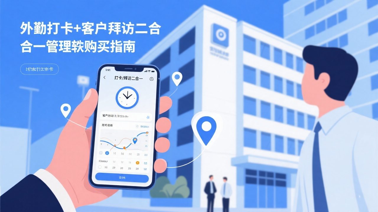 外勤打卡+客户拜访二合一管理软件购买指南