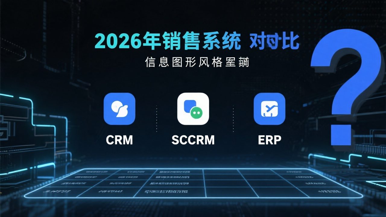 2026年销售系统软件对比：CRM、SCRM、ERP究竟该选哪一个？
