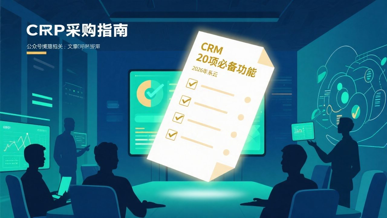 大中型企业CRM采购终极清单：2026年签约前必确认的20个功能点