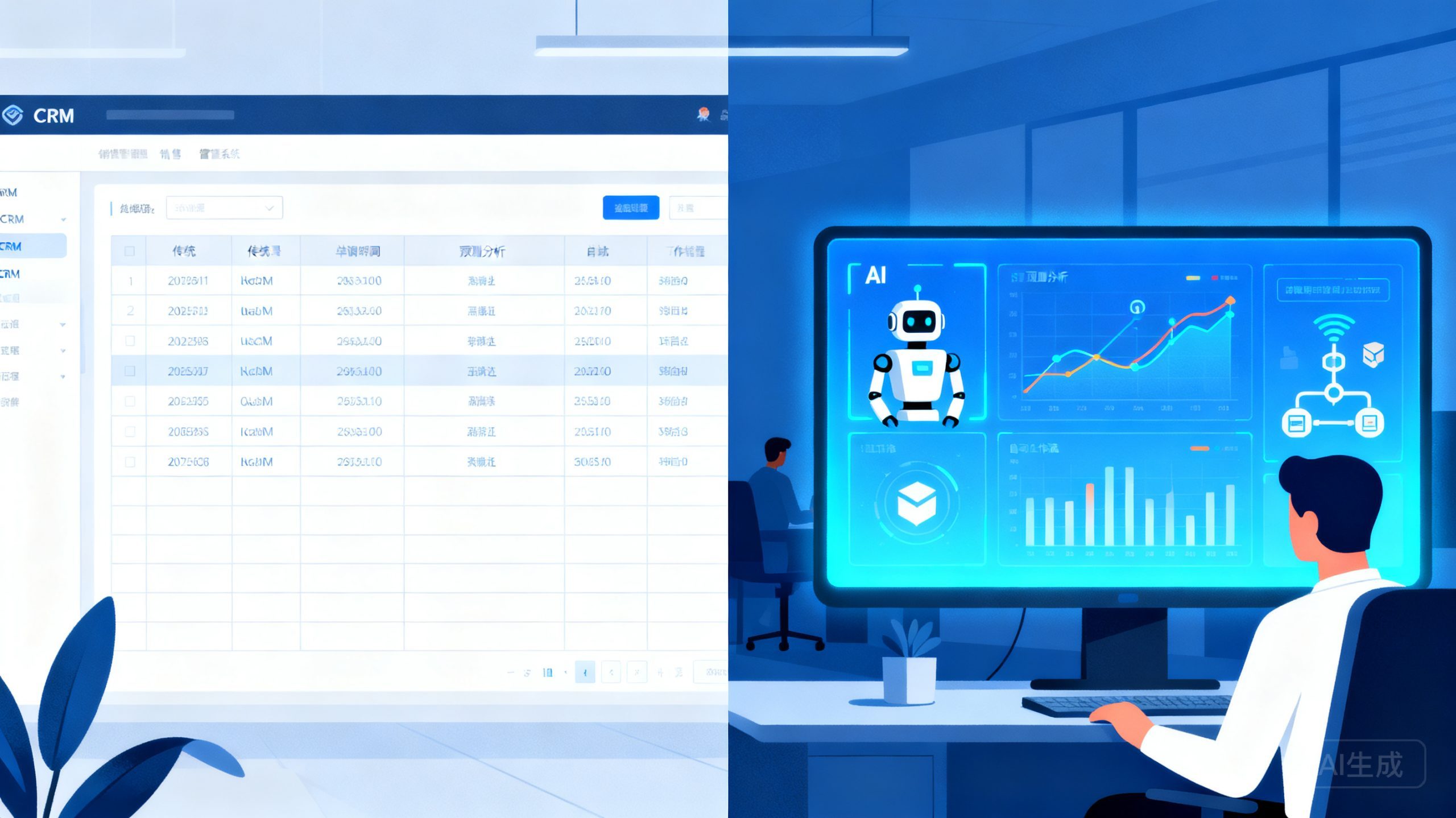 AI销售管理系统 vs 传统CRM：核心区别与升级价值