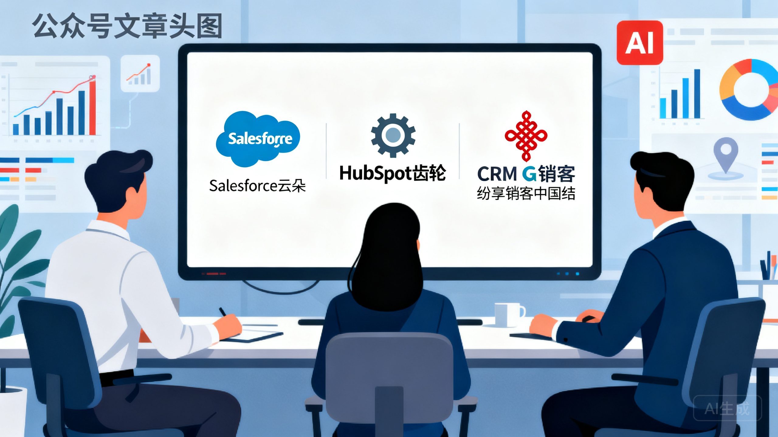 销售团队用AI CRM：Salesforce vs HubSpot vs 纷享销客，谁更智能？