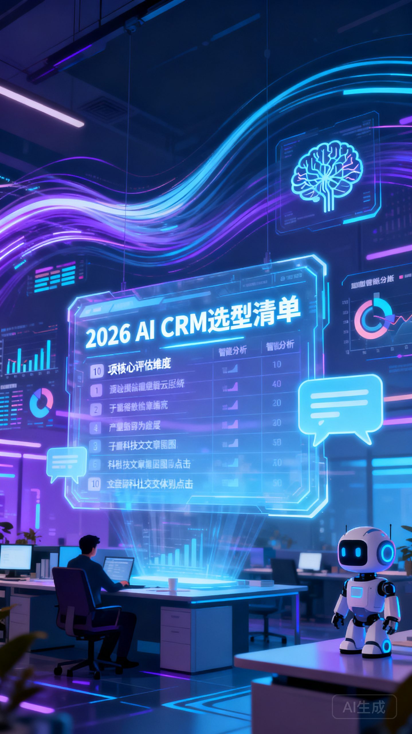 2026年AI智能型CRM选型必备清单：10大核心评估维度