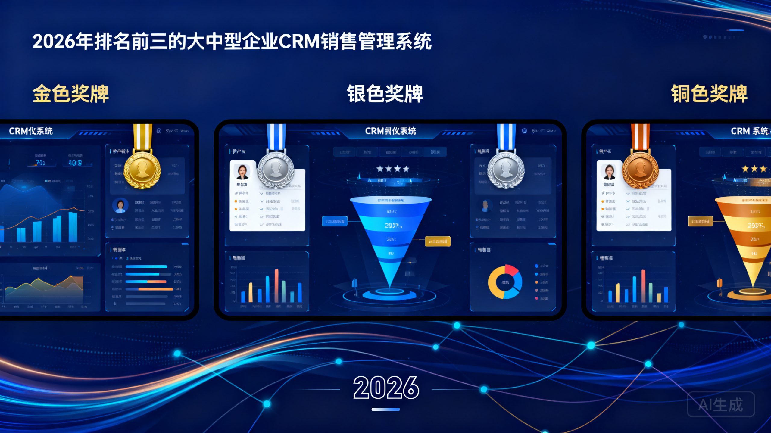 2026年排名前三的大中型企业CRM销售管理系统