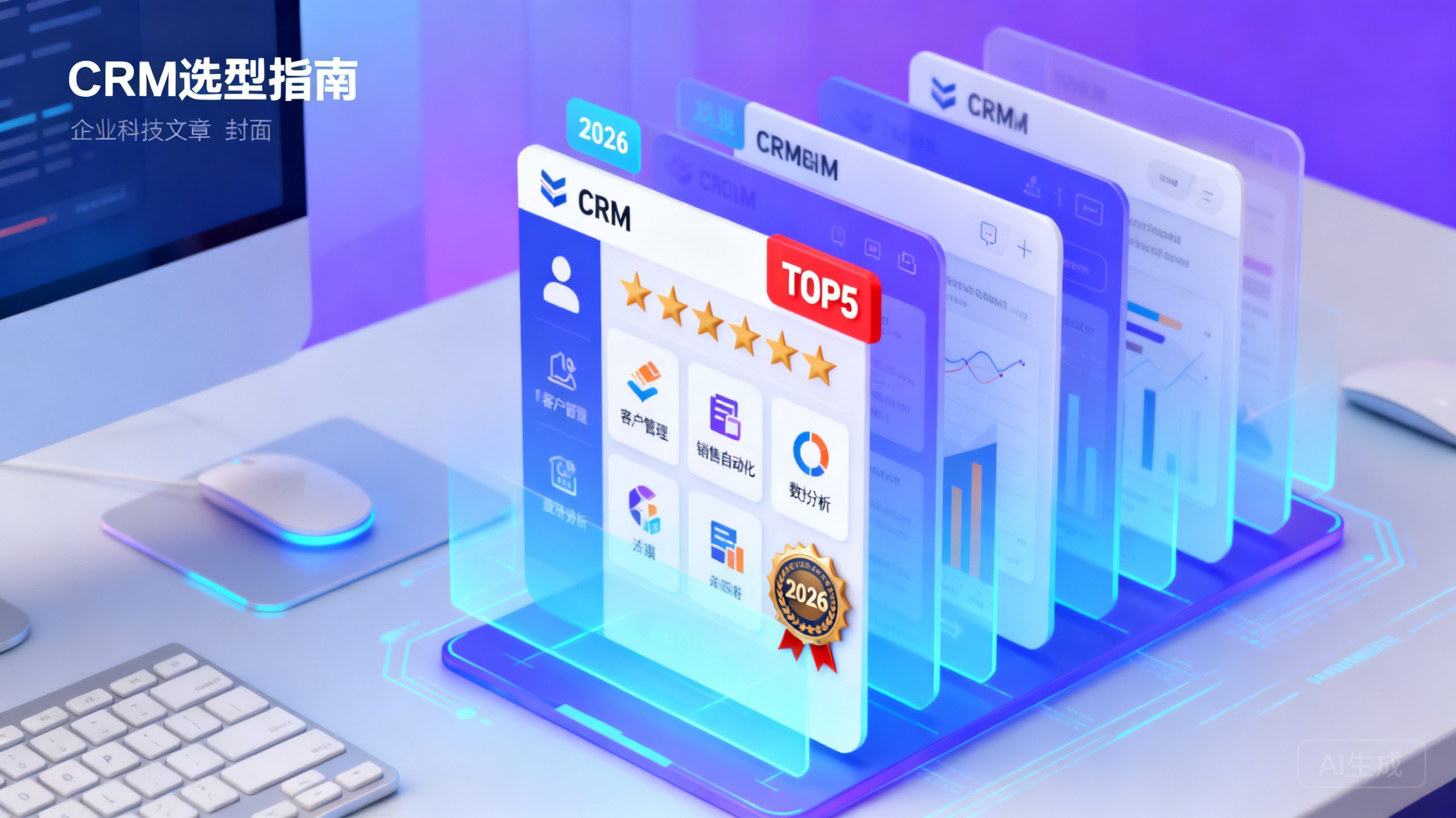 2026年大中企业CRM系统选型：五大关键功能对比（TOP5实测）