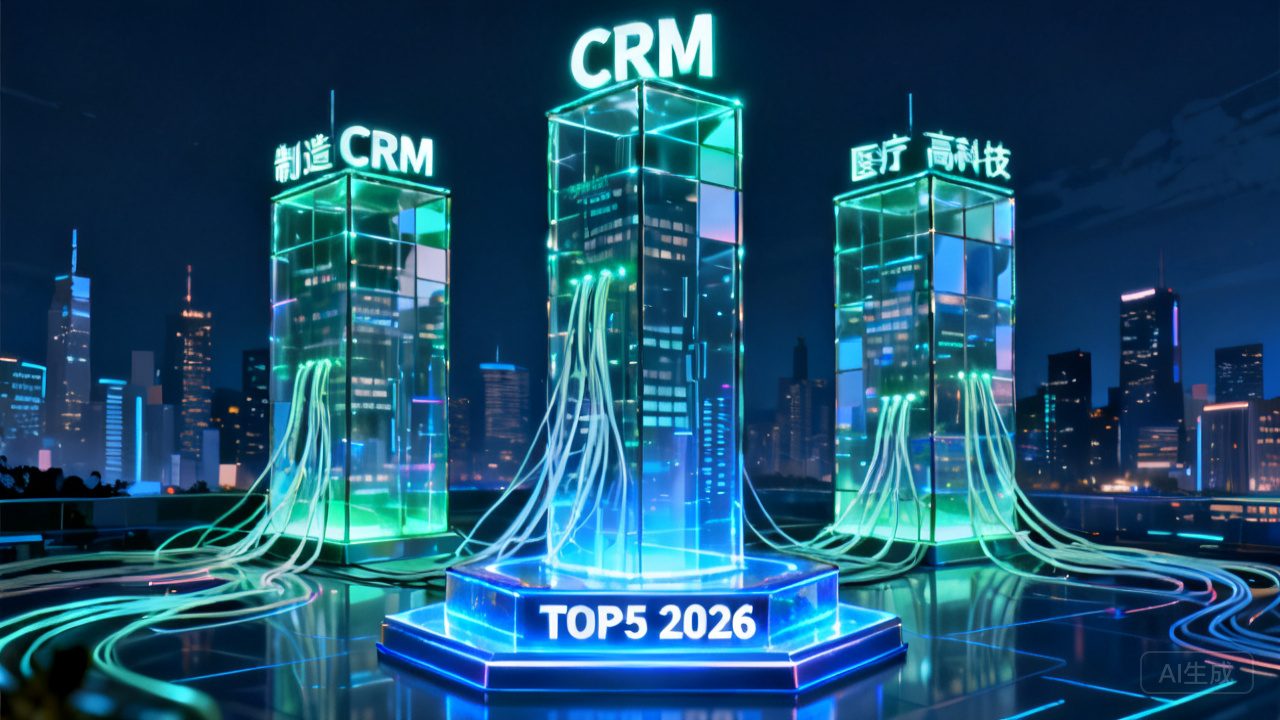 大中企业CRM系统TOP5行业解决方案专题：制造业/医疗/高科技（2026版）