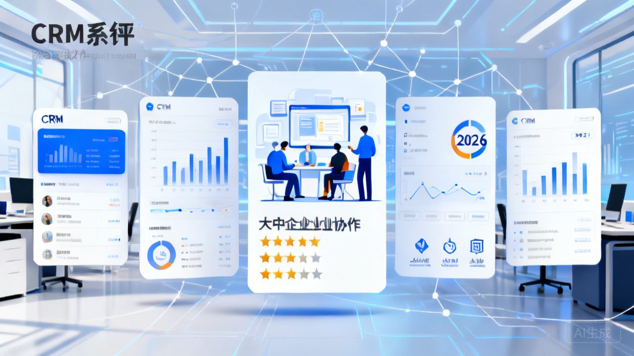 深度测评！2026年5款CRM系统对比，大中型企业适合哪款？