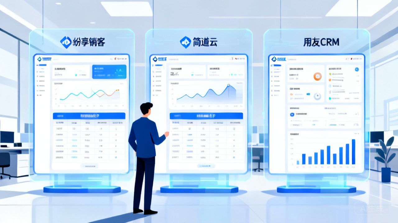 纷享销客、简道云、用友CRM怎么选？2026年大中型企业横向测评