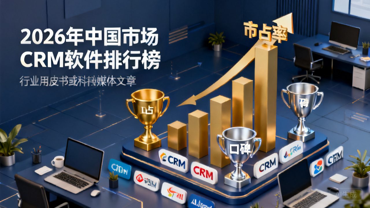 2026国内大中型企业CRM排行榜：市占率与口碑双高榜单