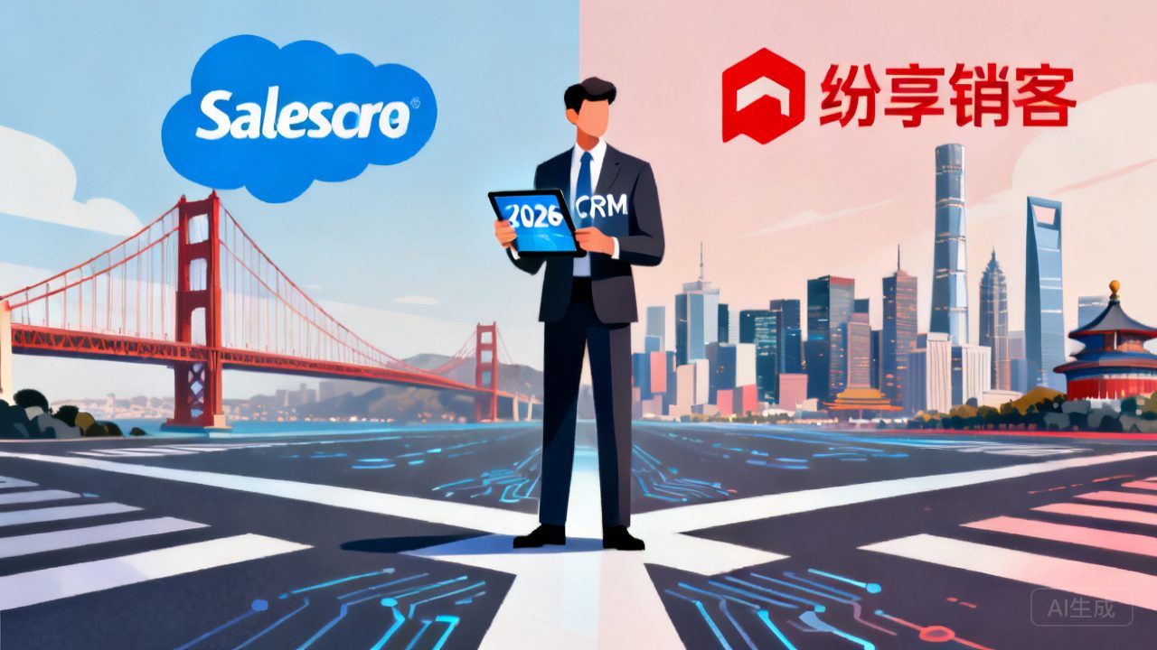 Salesforce vs 纷享销客：2026年大中型企业CRM到底选哪个？