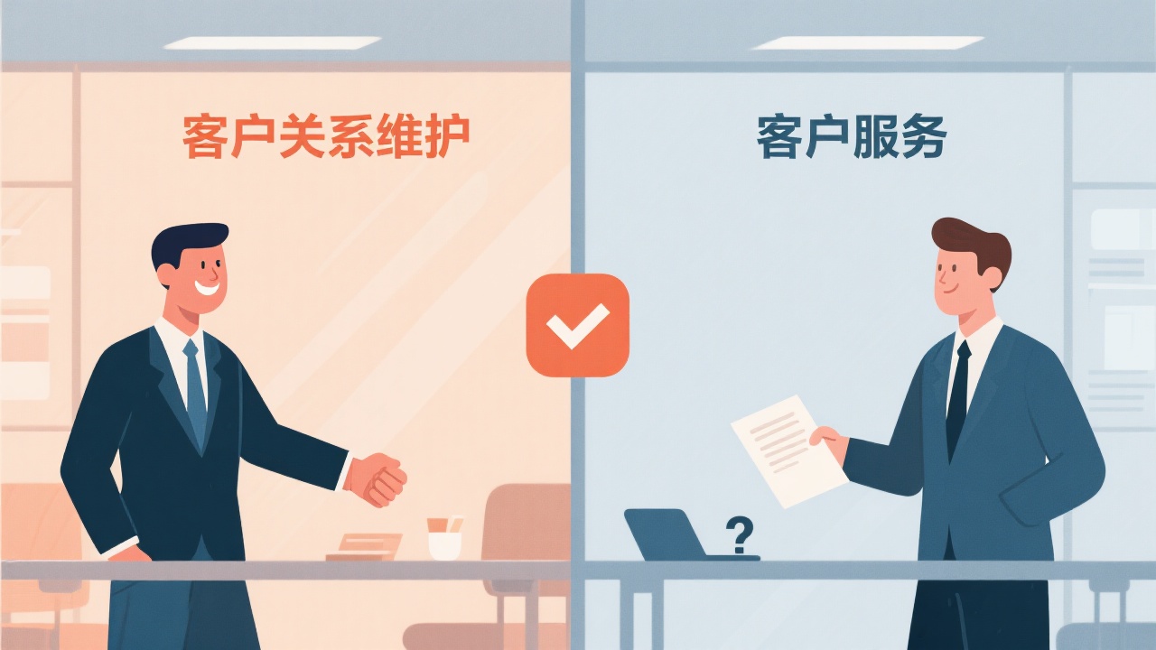 客户关系维护与客户服务的核心区别