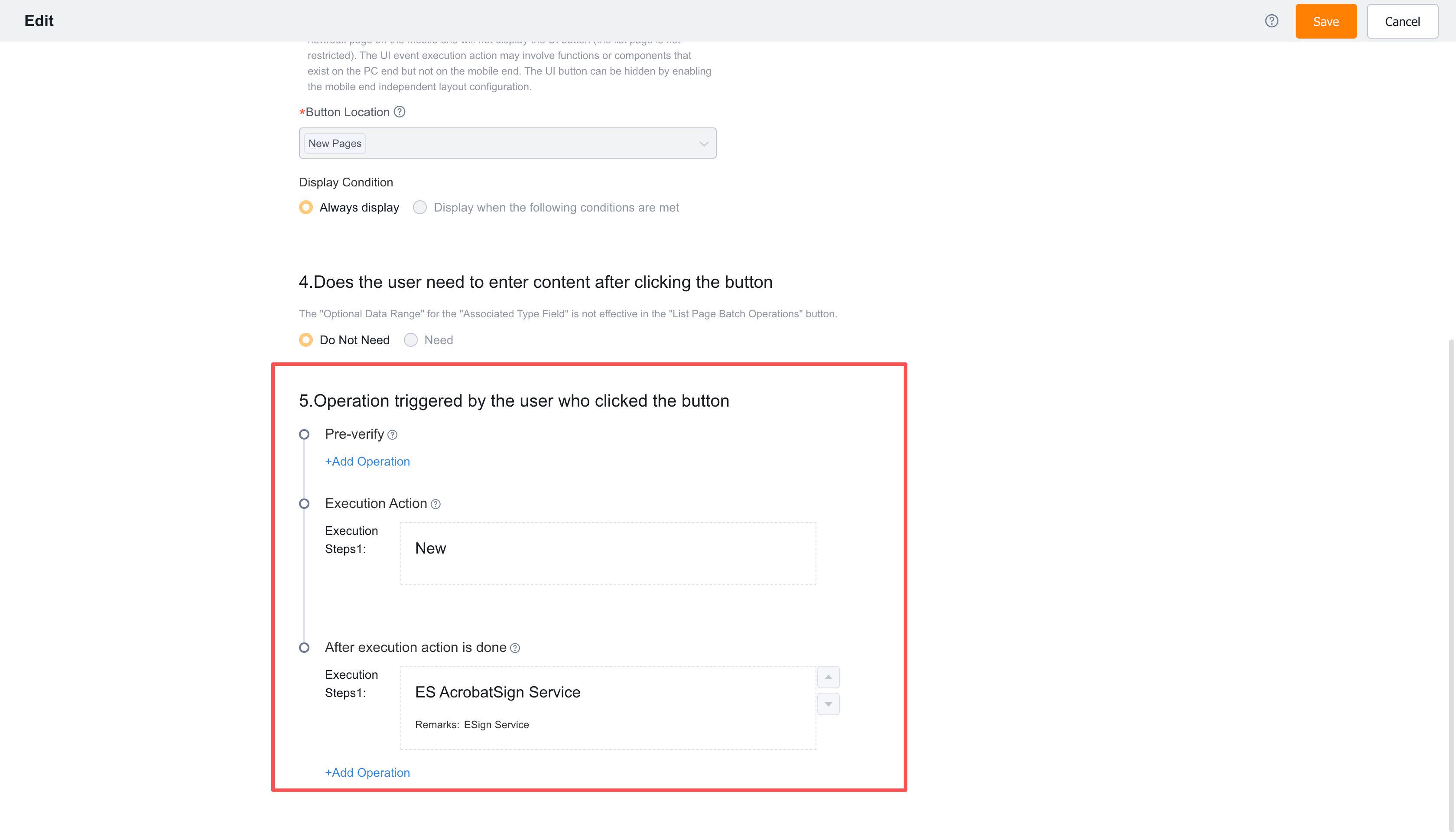 Save Edit Button Edit Page