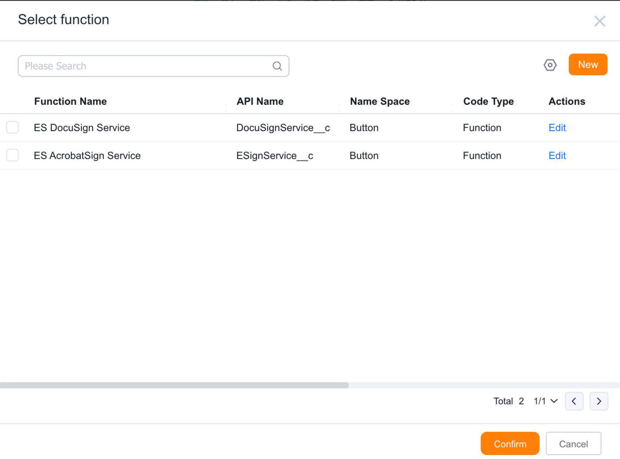 Function Selection Page 2
