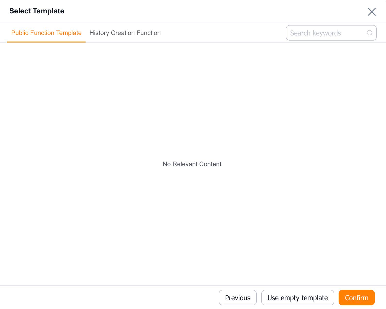 Function Template Selection Page 2
